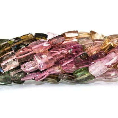 3.5-4.5mm Multi Color Tourmaline faceted Square Beads 14 inch 87 pieces