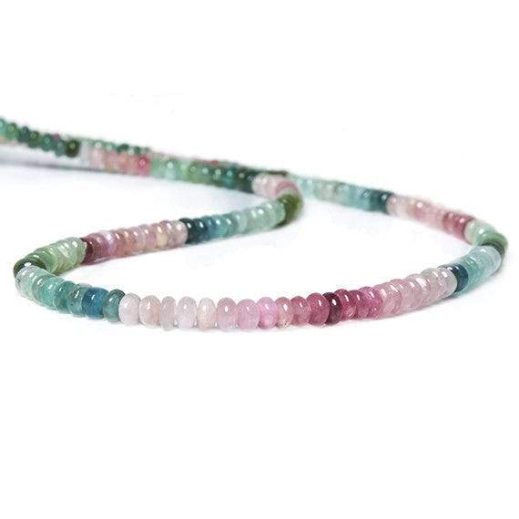 3.5-4.5mm MultiColor Tourmaline plain rondelle Beads 18 inch 200 pieces
