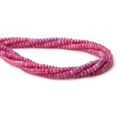 3.5-4.5mm Ruby Plain Rondelle Beads 16 inch 166 pieces AA
