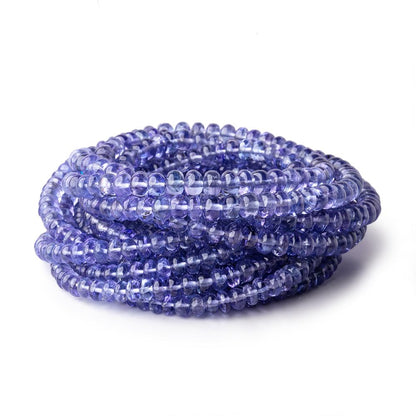 3.5-4.5mm Tanzanite Plain Rondelle Beads 16 inch 154 pieces AAA