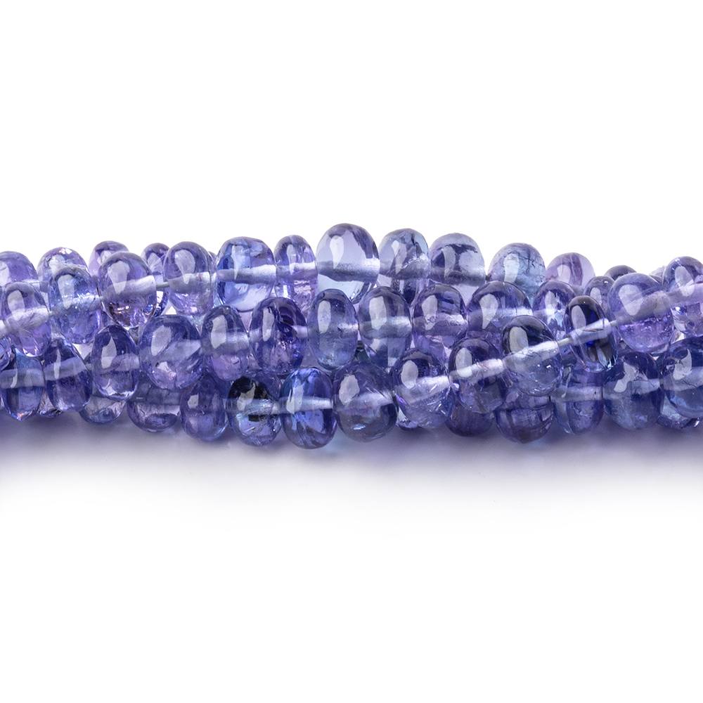 3.5-4.5mm Tanzanite Plain Rondelle Beads 16 inch 154 pieces AAA