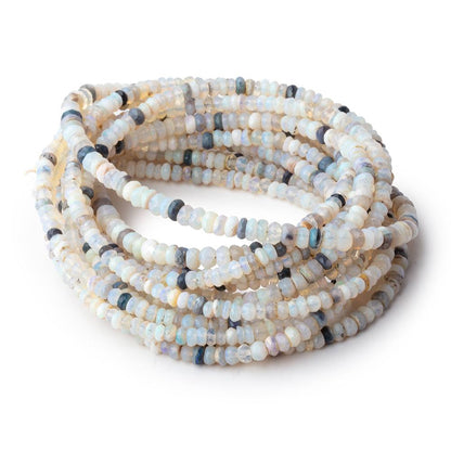 3.5-4m Australian Opal Faceted Rondelle Beads 16 inch 163 pieces