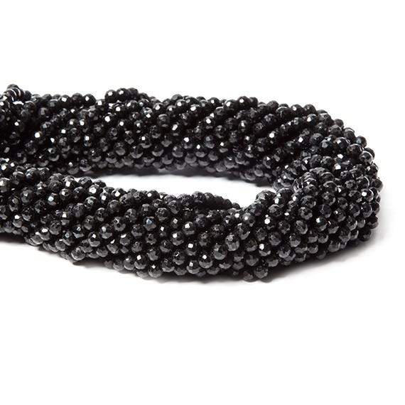 3.5-4mm Black Tourmaline Beads Faceted Round 94 pcs