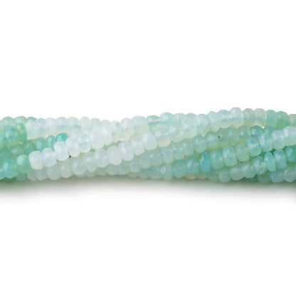 3.5-4mm Blue Peruvian Opal Faceted Rondelle Beads 16 inch 180 pieces