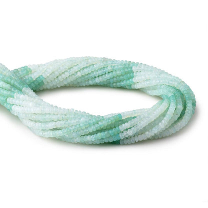 3.5-4mm Blue Peruvian Opal Faceted Rondelle Beads 16 inch 180 pieces