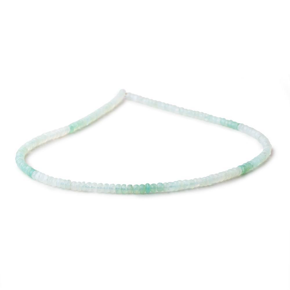 3.5-4mm Blue Peruvian Opal Faceted Rondelle Beads 16 inch 180 pieces