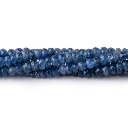 3.5-4mm Blue Sapphire Faceted Rondelle Beads 16 inch 157 pieces
