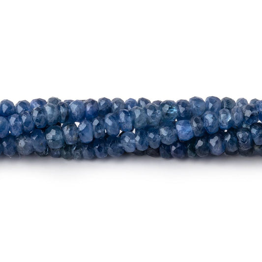 3.5-4mm Blue Sapphire Faceted Rondelle Beads 16 inch 157 pieces
