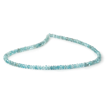 3.5-4mm Blue Zircon Faceted Rondelle Beads 13.75 inch 145 pieces