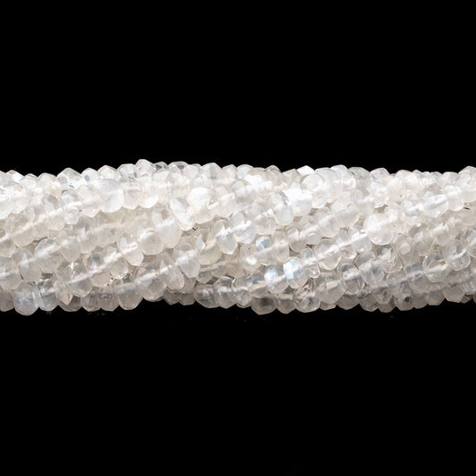 4mm Ceylon Moonstone Faceted Rondelles 14 inch 152 pieces