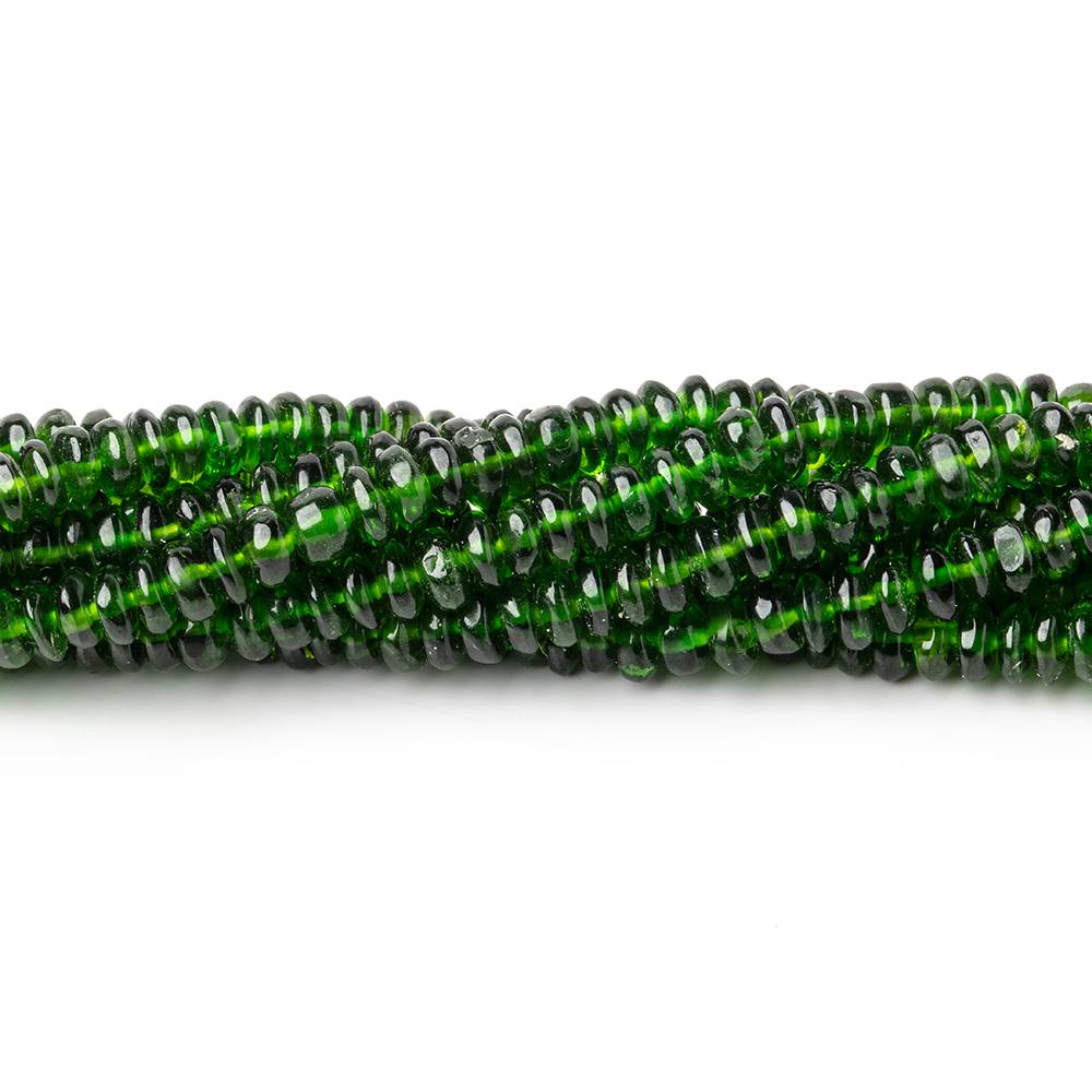4-5.5mm Chrome Diopside Plain Rondelle Beads 18 inch 206 pieces AA Grade