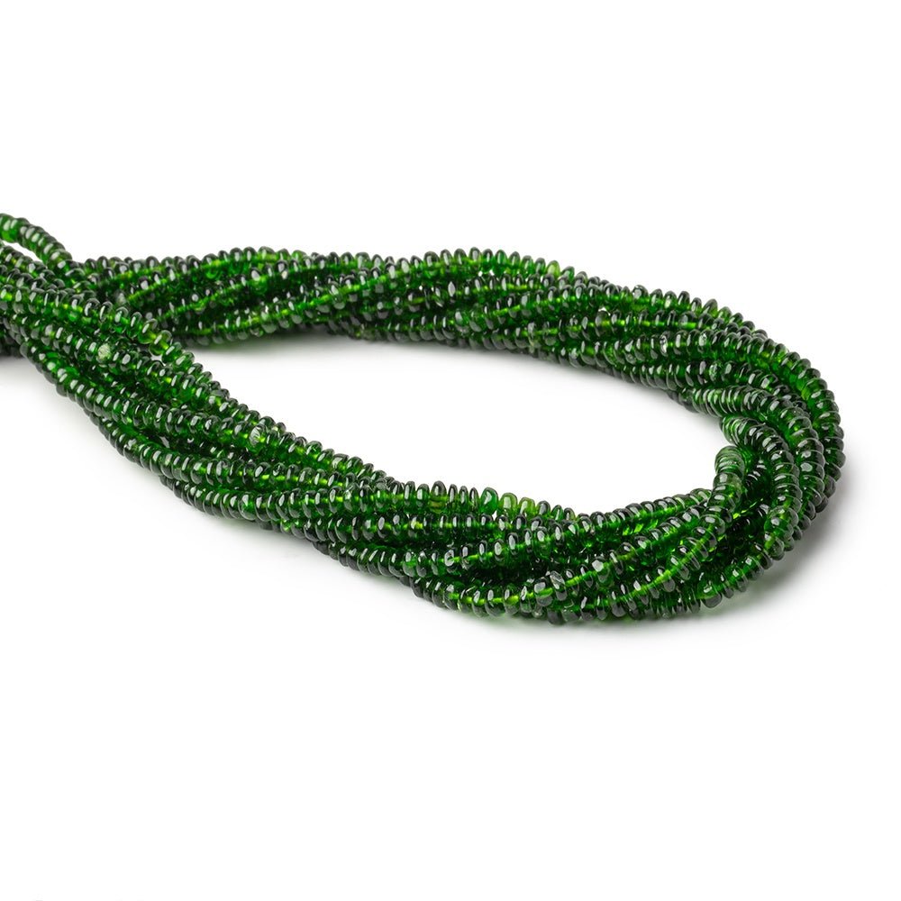 4-5.5mm Chrome Diopside Plain Rondelle Beads 18 inch 206 pieces AA Grade