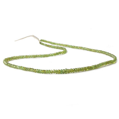 3.5-4mm Demantoid Garnet Faceted Rondelle 17 inch 220 pcs AA