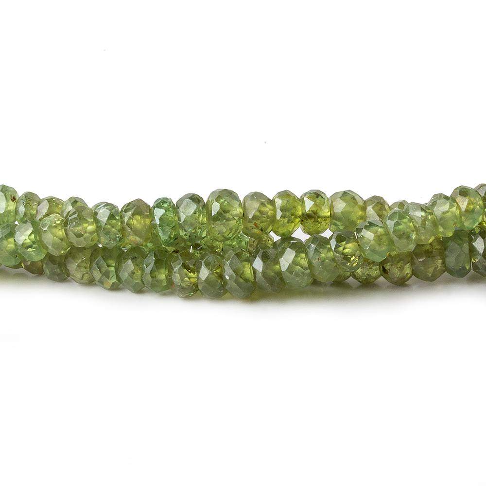 3.5-4mm Demantoid Garnet Faceted Rondelle 17 inch 220 pcs AA