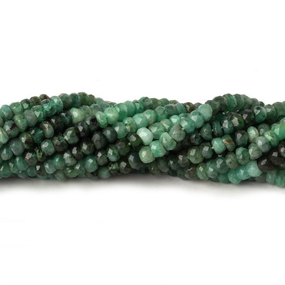 3.5-4mm Emerald faceted rondelle beads 13 inch 137 pieces