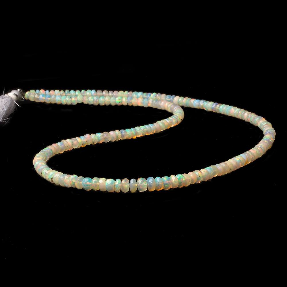 3.5 - 4mm Ethiopian Opal Faceted Rondelle Beads 18 inch 216 pieces