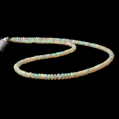 3.5 - 4mm Ethiopian Opal Faceted Rondelle Beads 18 inch 216 pieces