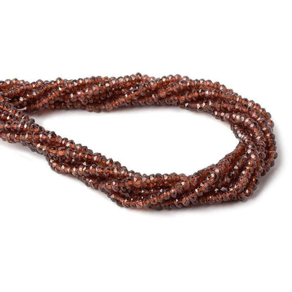 3.5-4mm Garnet Hand Faceted Rondelle Beads 13 inch 150 pieces