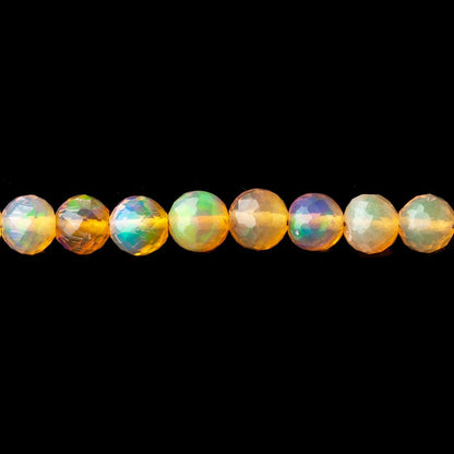 3.5-4mm Golden Ethiopian Opal Faceted Round Beads 17 inch 118 pieces AAA