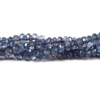 3.5-4mm Iolite Faceted Rondelle 14 inch 140 pieces