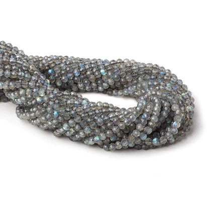 3.8mm Labradorite Beads Micro Faceted Round 13 inch 95 pieces