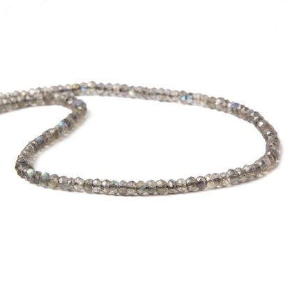3.5-4mm Labradorite faceted rondelle beads 13 inch 133 pieces