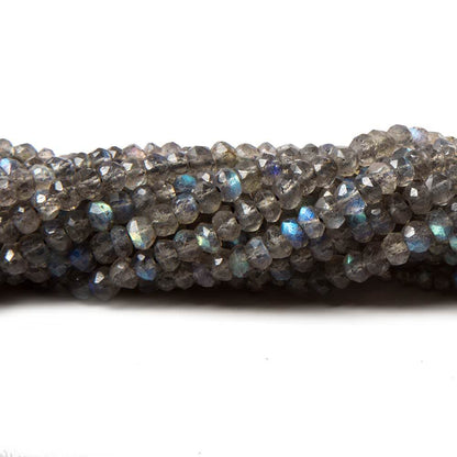 3.5-4mm Labradorite faceted rondelle beads 13 inch 133 pieces