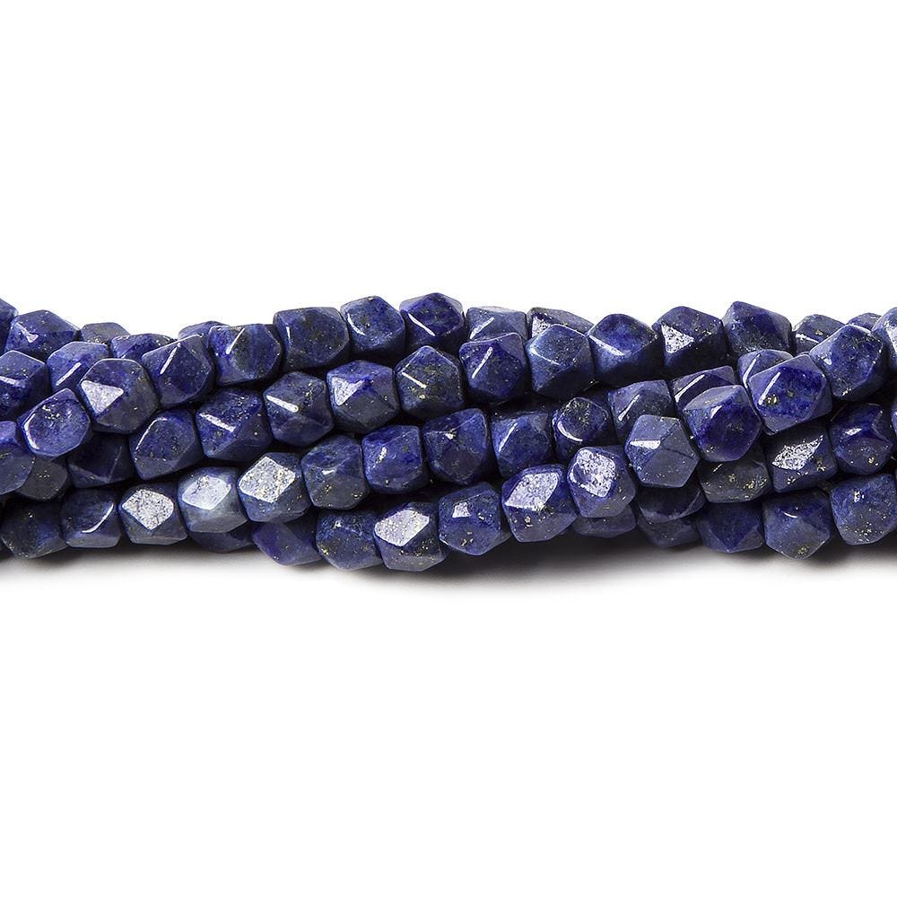 3.5-4mm Lapis Lazuli Faceted Nugget Beads 13.5 inch 85 pcs