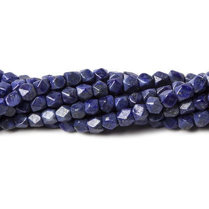 3.5-4mm Lapis Lazuli Faceted Nugget Beads 13.5 inch 85 pcs