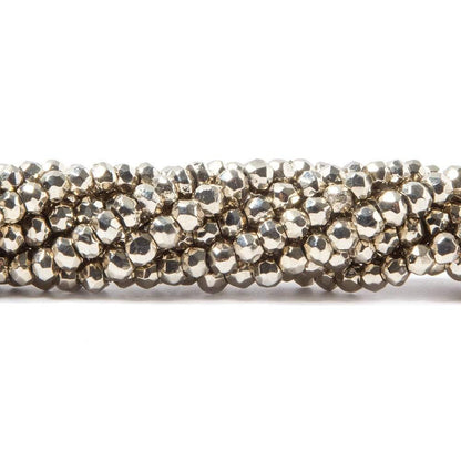 3.5-4mm Metallic Champagne plated Pyrite faceted rondelle Beads 13 inch 103 pcs