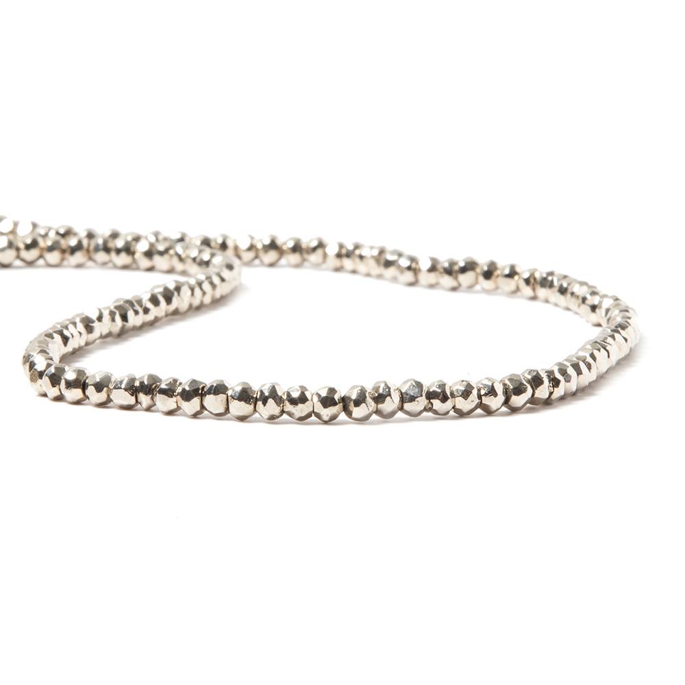 3.5-4mm Metallic Champagne plated Pyrite faceted rondelle Beads 13 inch 103 pcs