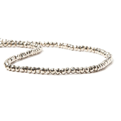 3.5-4mm Metallic Champagne plated Pyrite faceted rondelle Beads 13 inch 103 pcs