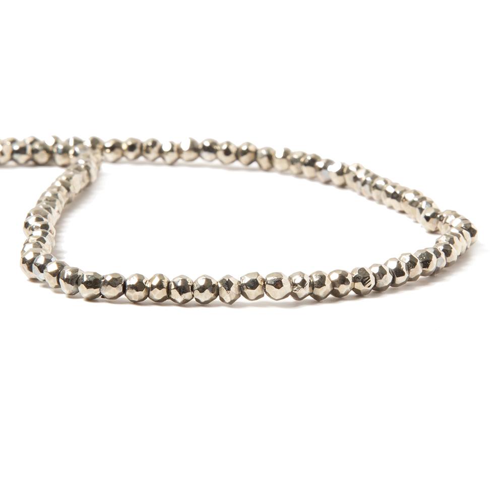 3.5-4mm Metallic Dark Champagne plated Pyrite faceted rondelle Beads 106 pcs