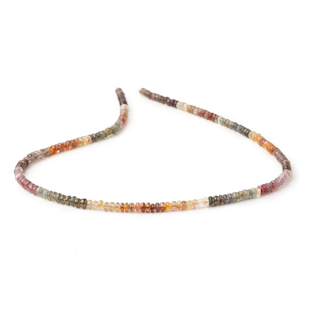 3.5-4mm Multi Color Spinel Plain Rondelle Beads 15.75 inch 190 pieces