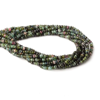 4.5mm Multi Color Tourmaline Faceted Rondelle Beads 16 inch 135 beads