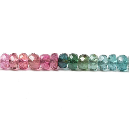 3.5-4mm Multi Color Tourmaline faceted rondelle beads 17 inch 188 pieces