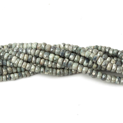 3.5-4mm Mystic Cat's Eye Green Quartz faceted rondelles 16 inch 135 pieces