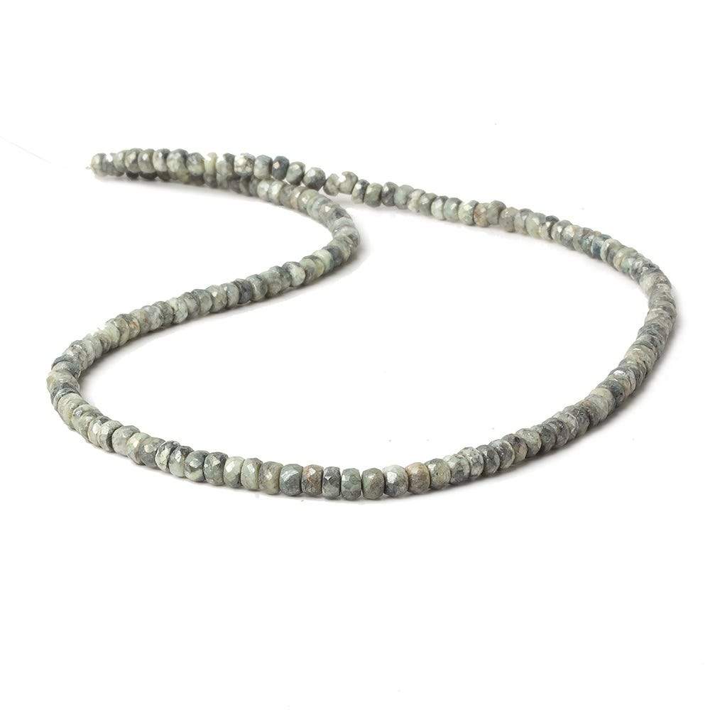 3.5-4mm Mystic Cat's Eye Green Quartz faceted rondelles 16 inch 135 pieces