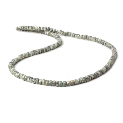 3.5-4mm Mystic Cat's Eye Green Quartz faceted rondelles 16 inch 135 pieces