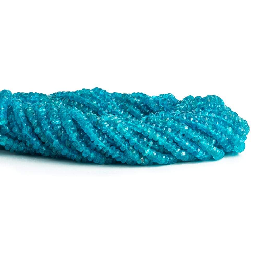 3.5-4mm Neon Apatite Faceted Rondelle 14 inch 171 pieces