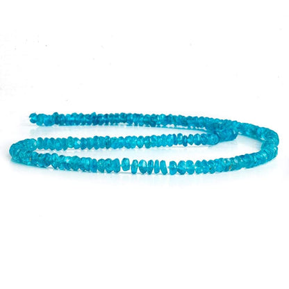 3.5-4mm Neon Apatite Faceted Rondelle 14 inch 171 pieces