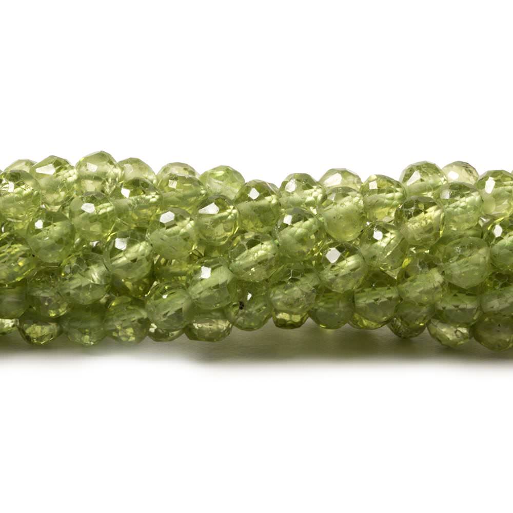 3.5-4mm Peridot Faceted Round Beads 13 inch 93 pieces