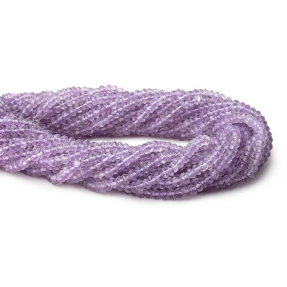 3.5-4mm Pink Amethyst Faceted Rondelle Beads 14 inch 134 pieces