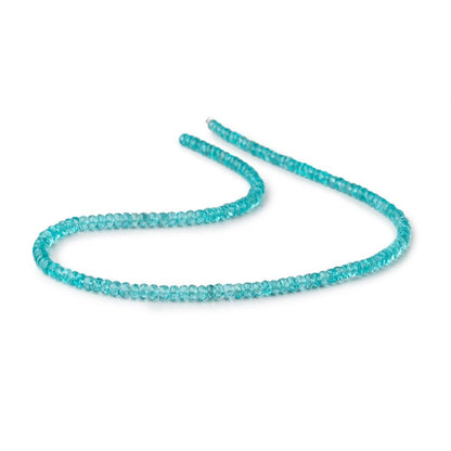 3.5-4mm Pool Blue Apatite Faceted Rondelle Beads 16 inch 155 pieces AAA