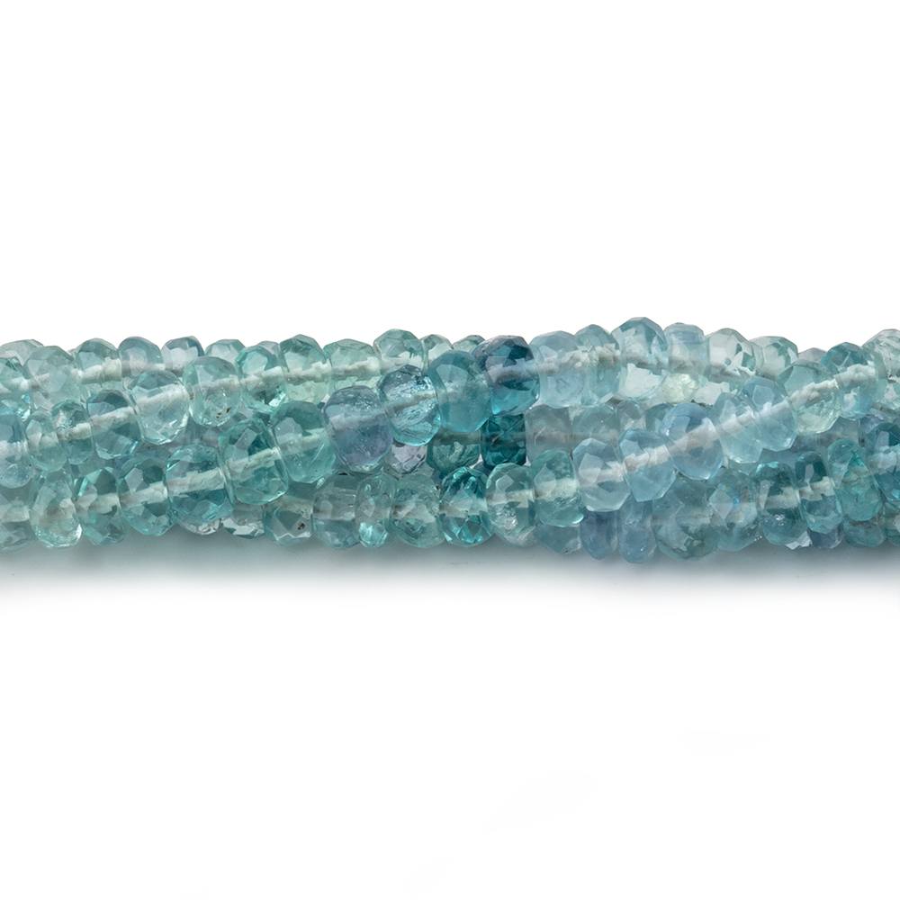 3.5-4mm Shaded Fluorite Faceted Rondelle Beads 16 inch 180 pieces