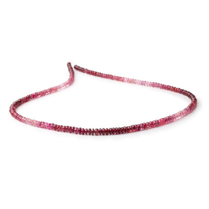 3.5-4mm Shaded Pink Spinel Plain Rondelle Beads 18 inch 200 pieces AAA