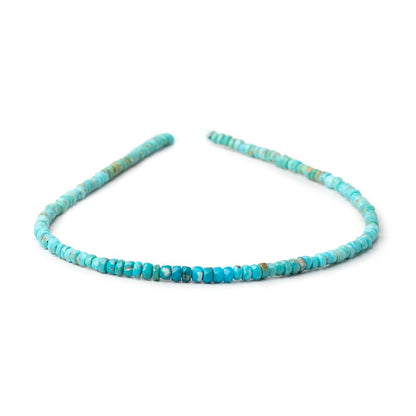 3.5-4mm Sleeping Beauty Turquoise Faceted Rondelle Beads 13 inch 140 pieces