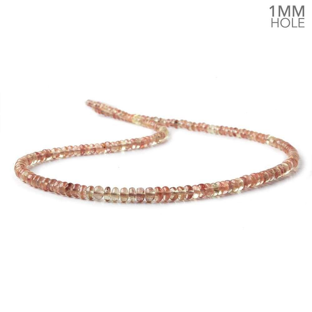 3.5-5.5mm Andesine plain rondelle beads 18 inch 185 pieces 1mm large hole A