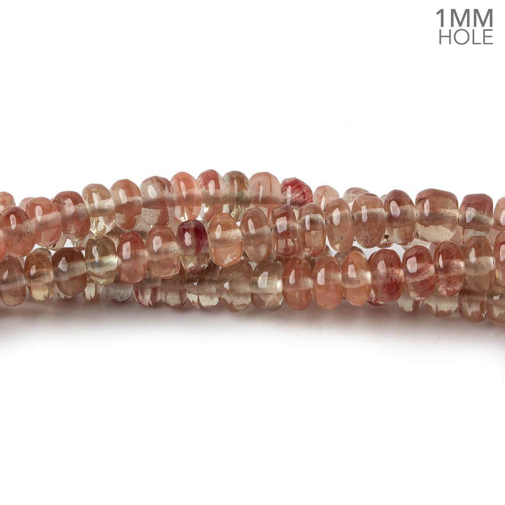 3.5-5.5mm Andesine plain rondelle beads 18 inch 185 pieces 1mm large hole A