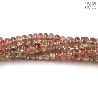 3.5-5.5mm Andesine plain rondelle beads 18 inch 185 pieces 1mm large hole A